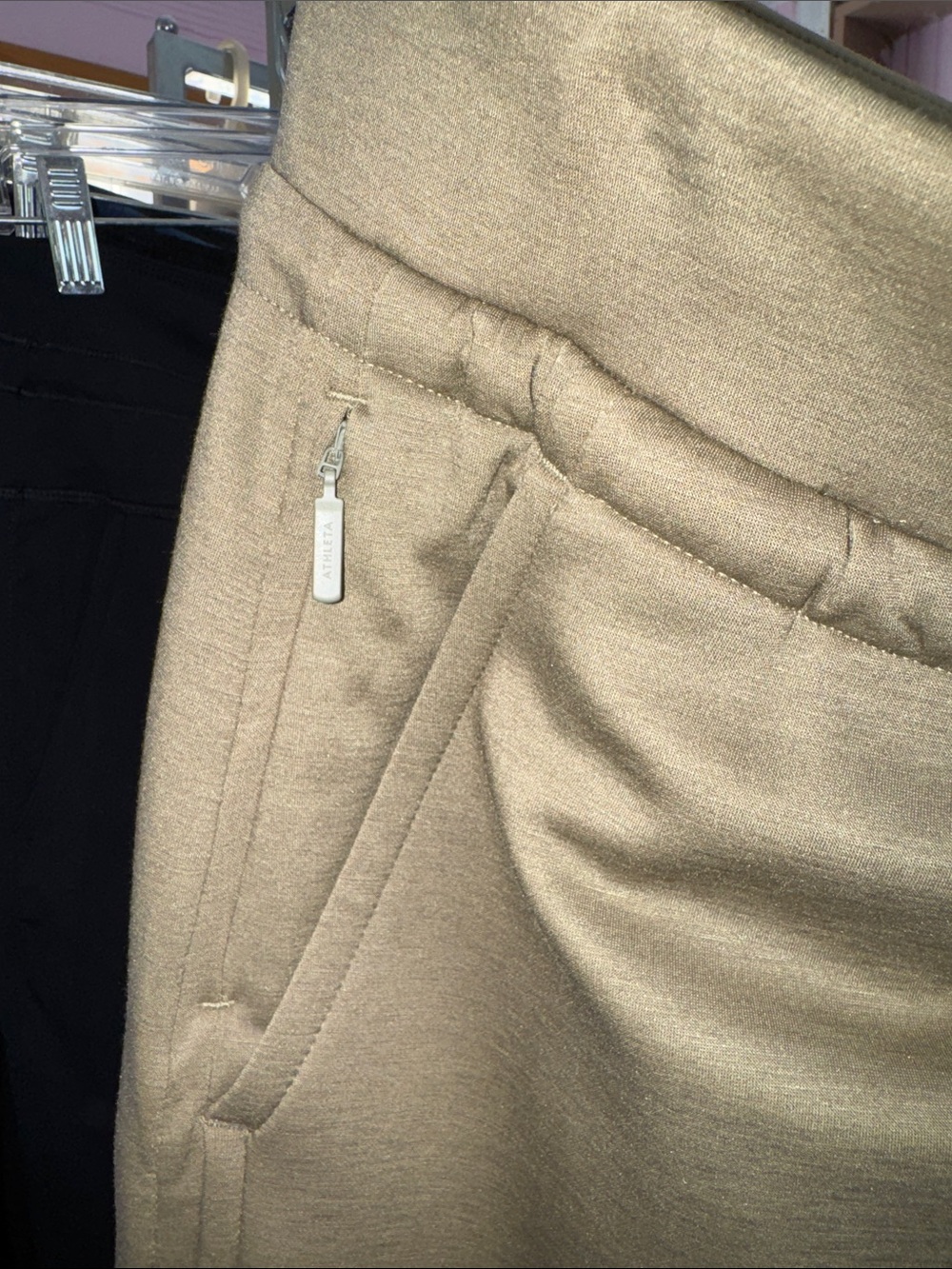 Athleta Allure High Rise Wide Leg Pant size XL Tall olive green - Picture 10 of 10